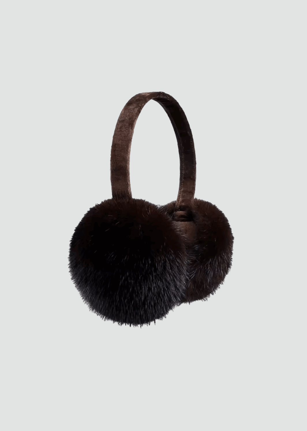 The Princess Mink Ear Muffs – Dark Brown